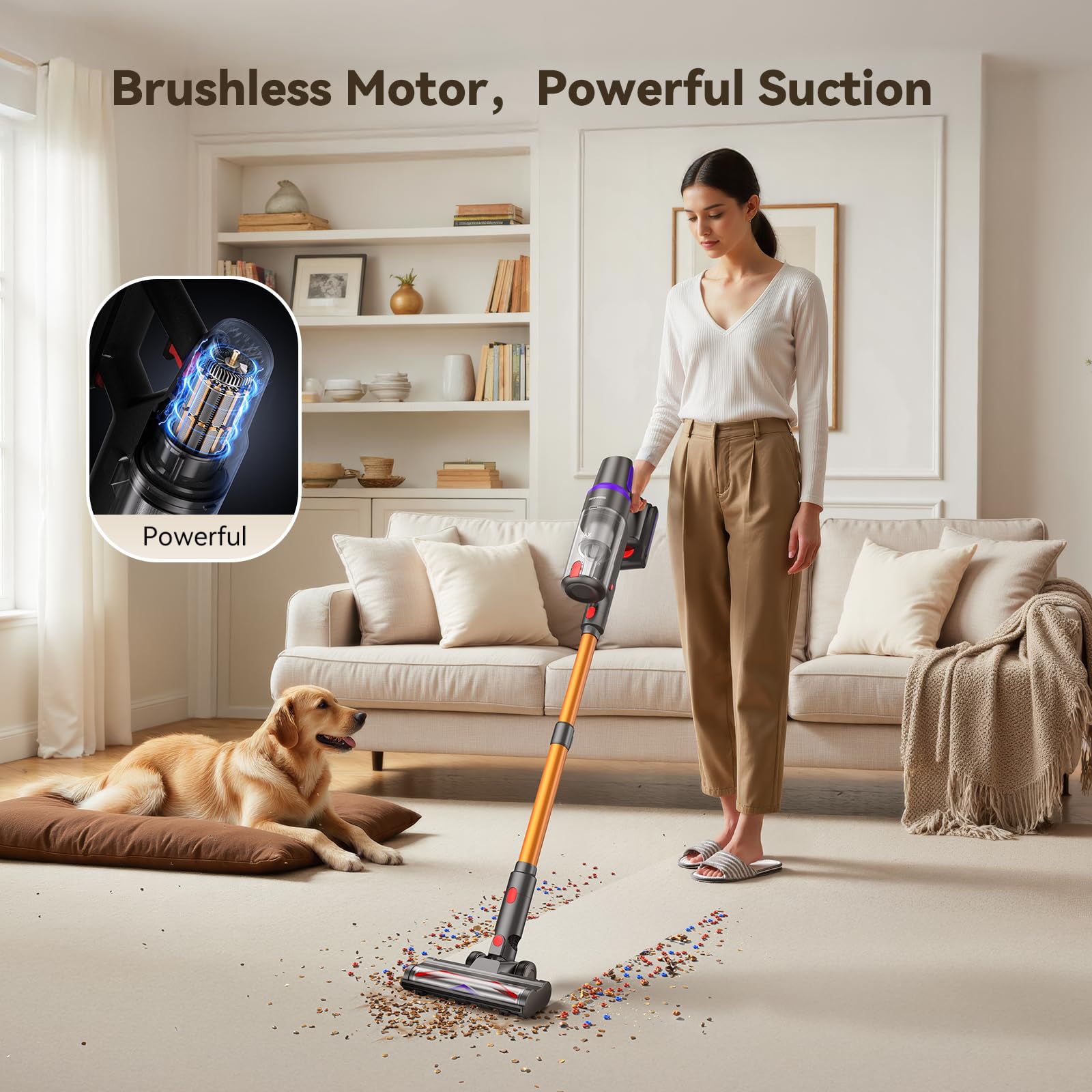 TechRise cordless vacuum charging base illustrating convenient storage and quick power-ups