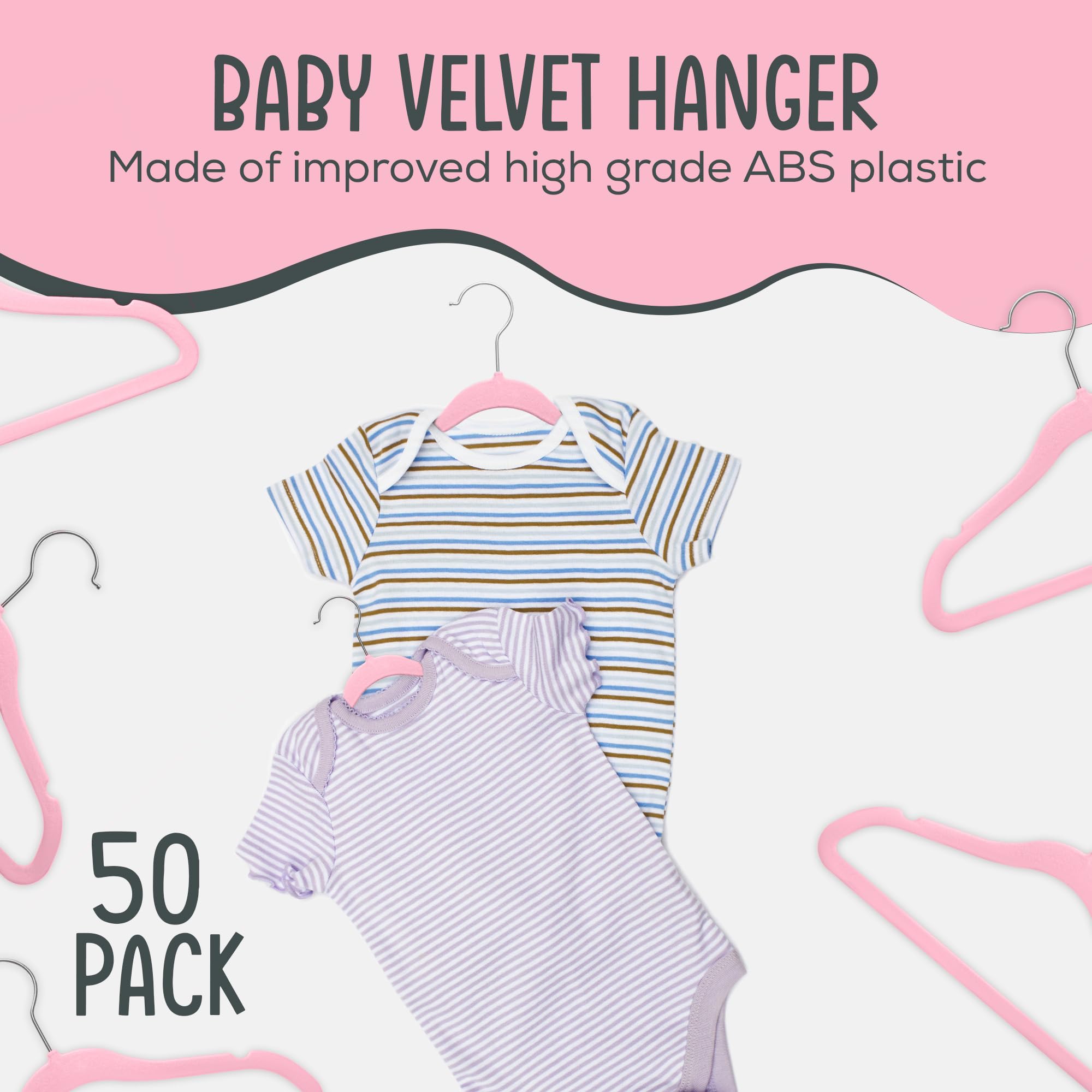 TechZoo 11.8-inch ultra-slim hangers keep tiny garments organized.