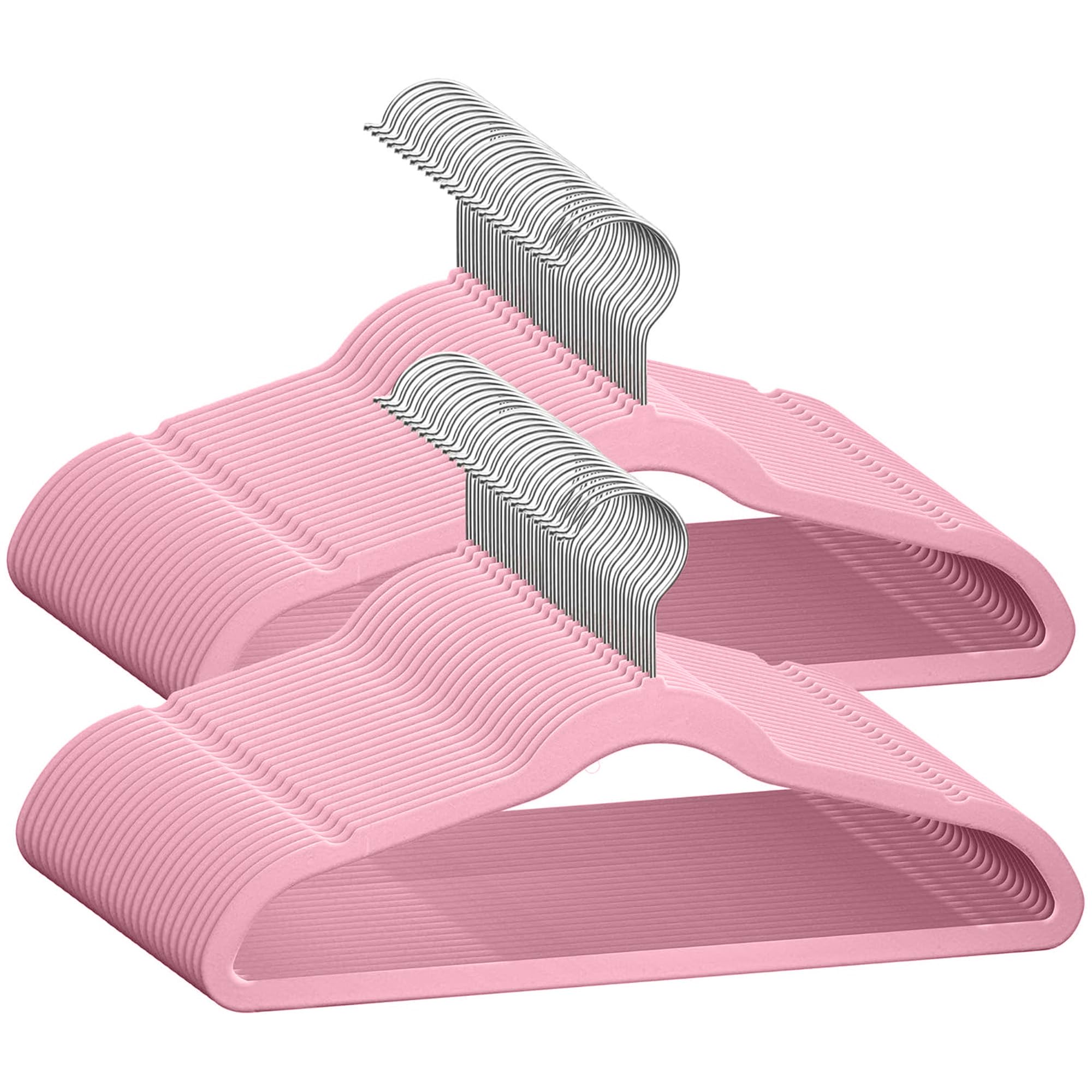 TechZoo 50 premium baby velvet hangers with a slim profile for space saving.