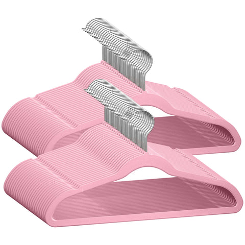 TechZoo 50 premium baby velvet hangers with a slim profile for space saving.