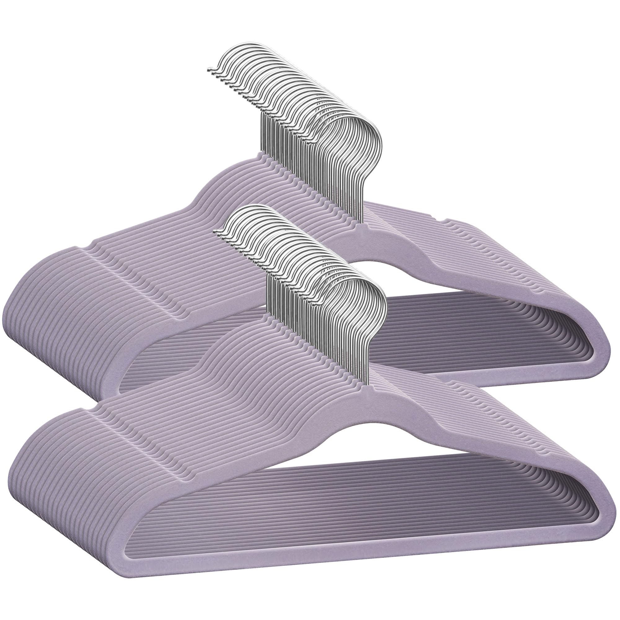 TechZoo 50 premium kids velvet hanger, 14-inch size, helps organize kids' coats and dresses.