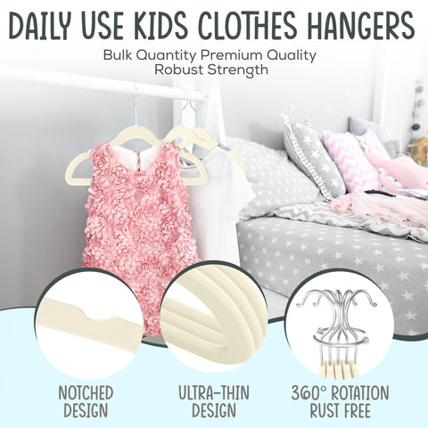TechZoo closet organization with kids hangers in action