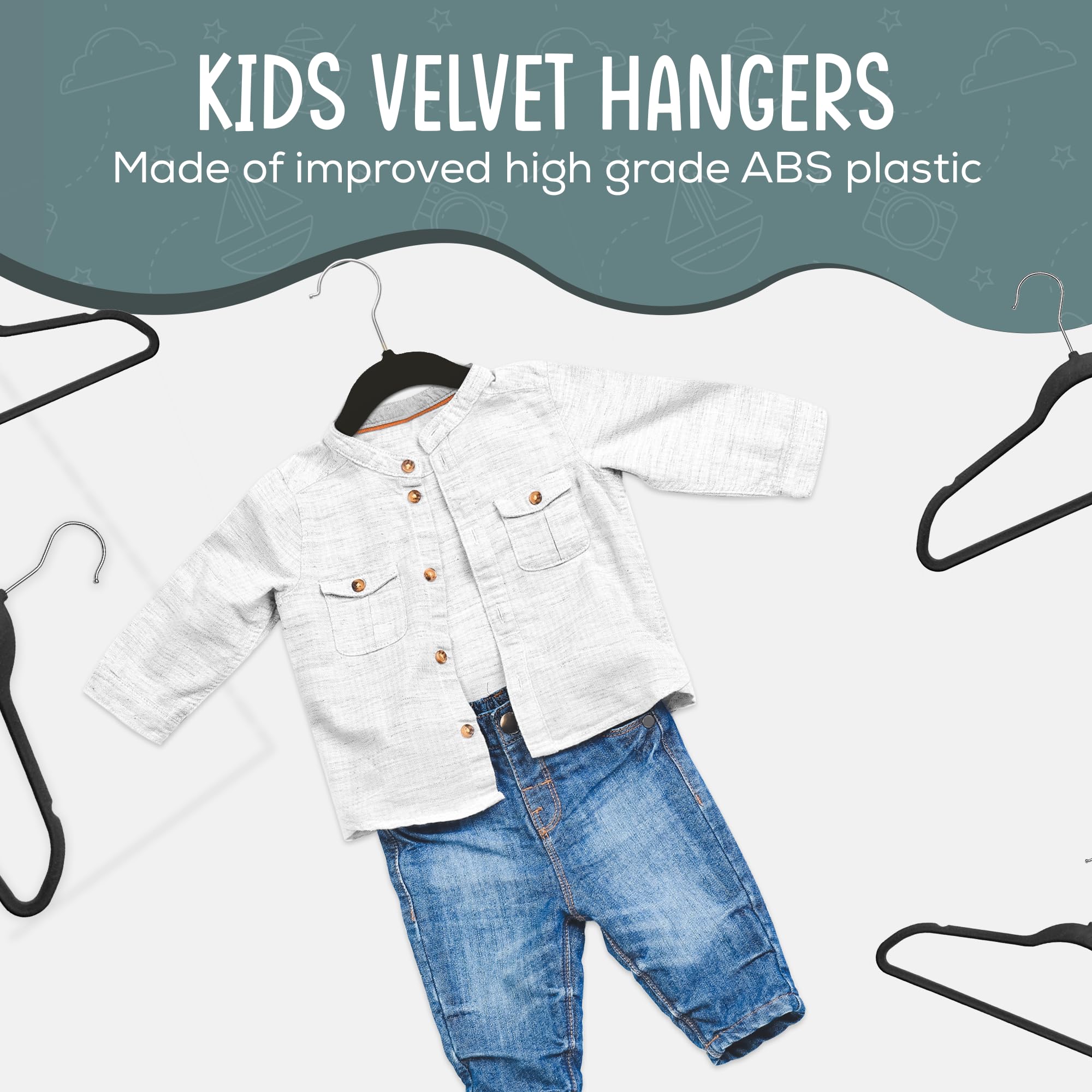 TechZoo Durable hangers simplify organizing kids' daily outfits and laundry.