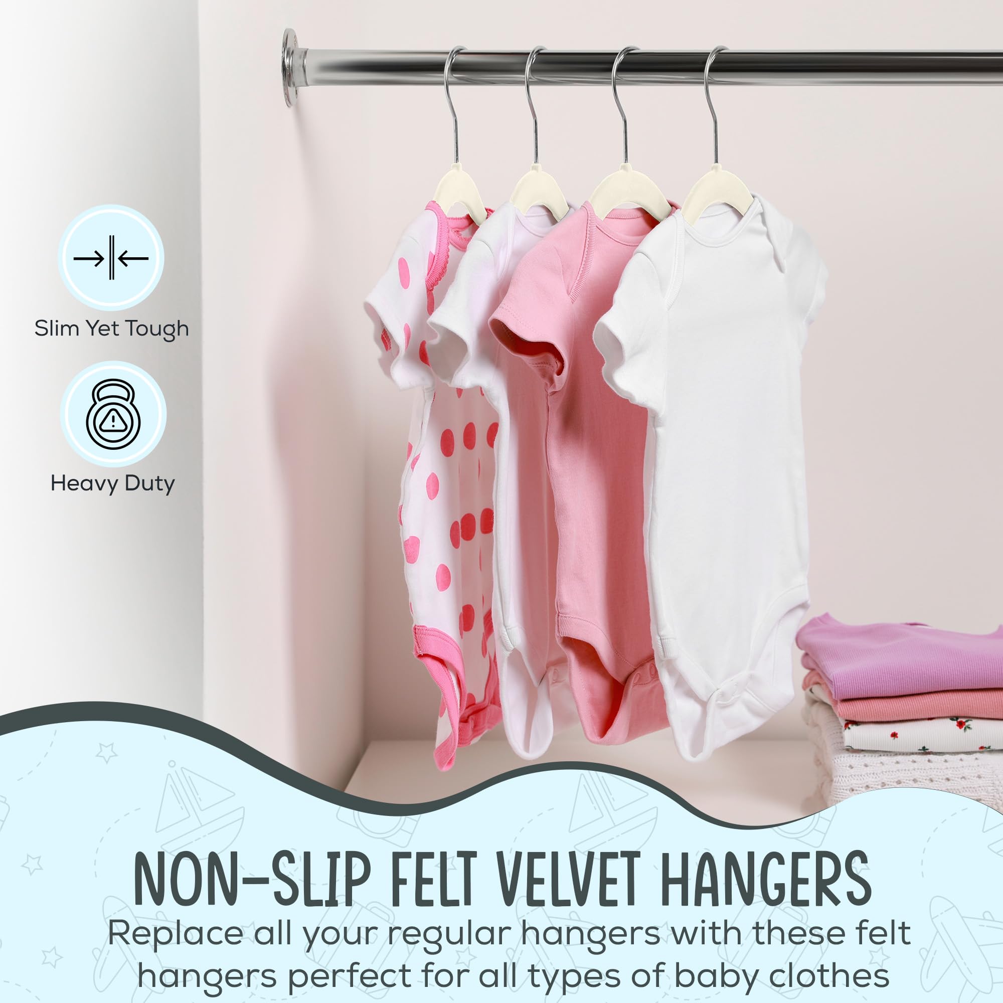 TechZoo durable ABS core supports baby garments securely.