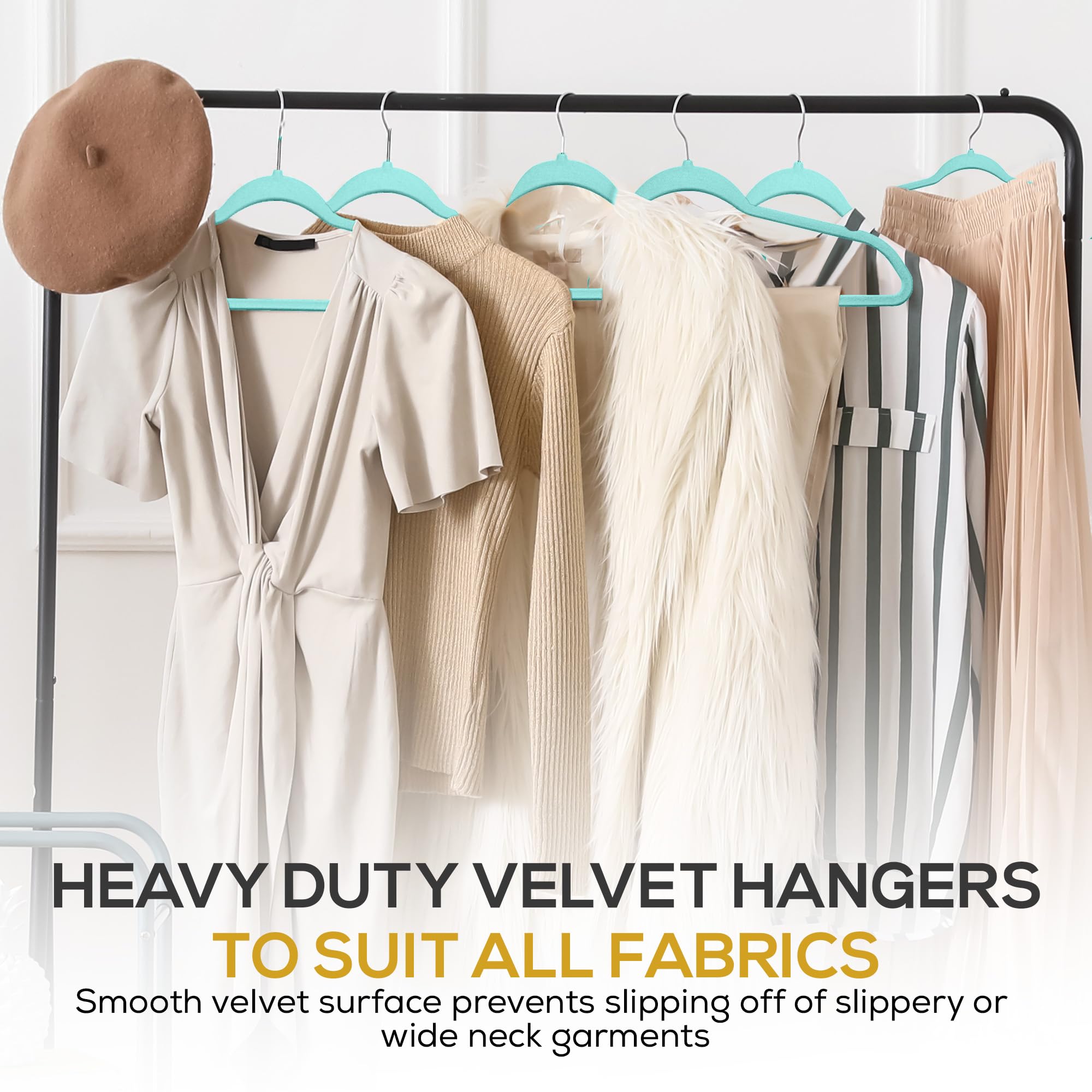 TechZoo durable velvet hangers for jeans protect fabric with gentle grip.