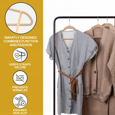 TechZoo heavy-duty hanger supports garments up to 10 lbs.