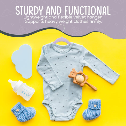 TechZoo versatile hangers fit dresses, shirts, pajamas, underwear, and more for kids.