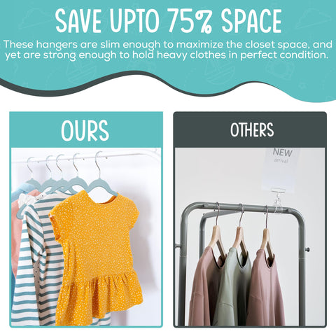 TechZoo velvet hanger with non-slip shoulders keeps outfits in place