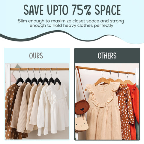 TechZoo chrome-finish velvet hangers add a polished gift-ready look.