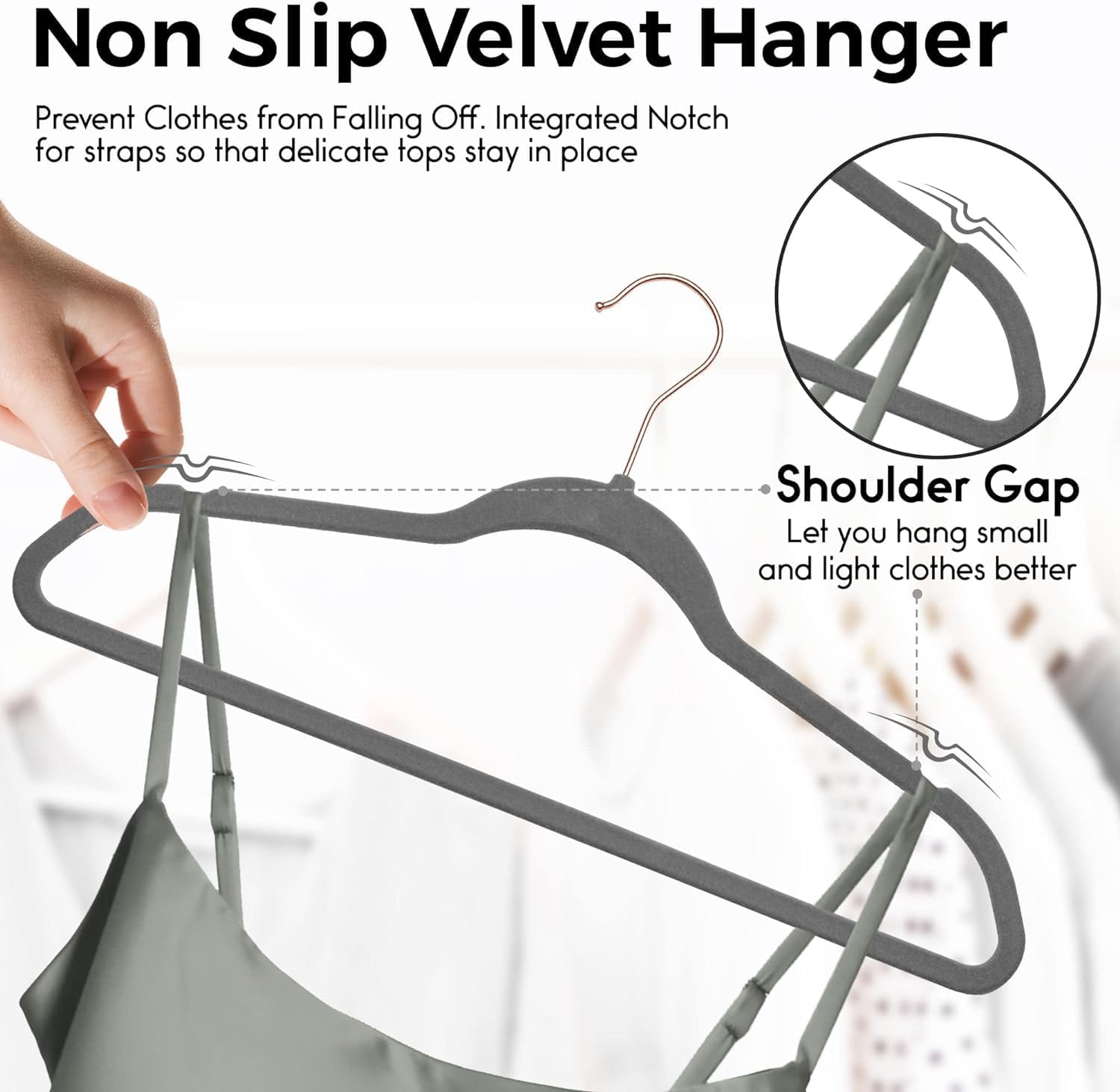 Gift-pack TechZoo velvet hangers for a stylish closet upgrade
