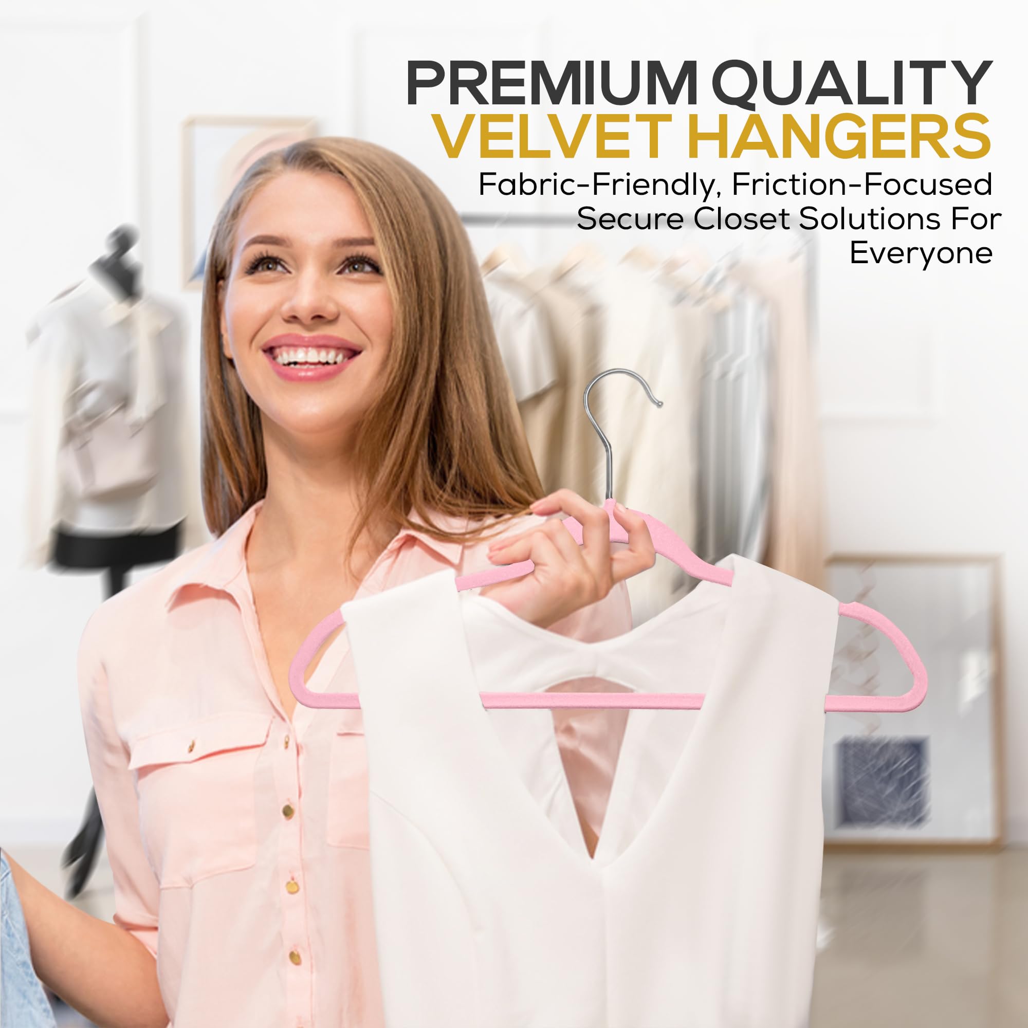 TechZoo heavy-duty velvet hangers withstand up to 10 lbs