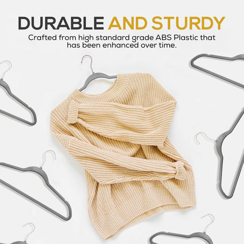 TechZoo velvet hangers supporting up to 10 lbs for heavy garments