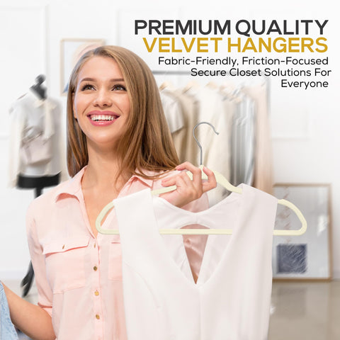 TechZoo velvet hangers with non-slip grip hold outfits securely in place