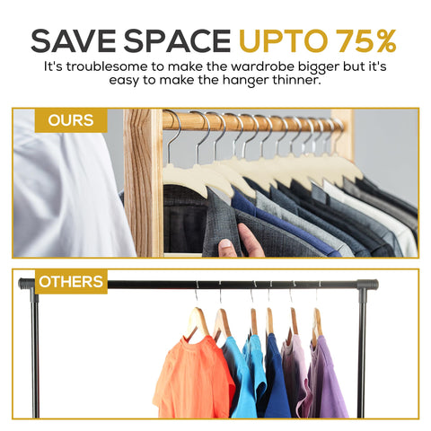 TechZoo velvet hangers with notched shoulders for tanks and dresses