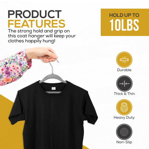 Notched shoulders on TechZoo velvet hangers to hold delicate tops securely