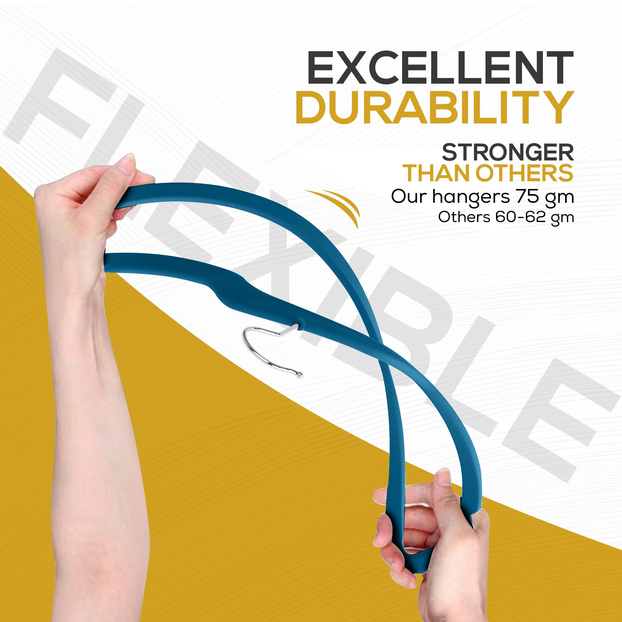TechZoo space-saving hangers maximize wardrobe capacity in compact closets.