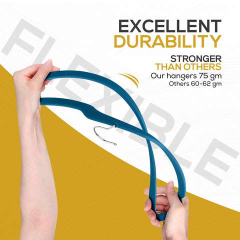 TechZoo space-saving hangers maximize wardrobe capacity in compact closets.
