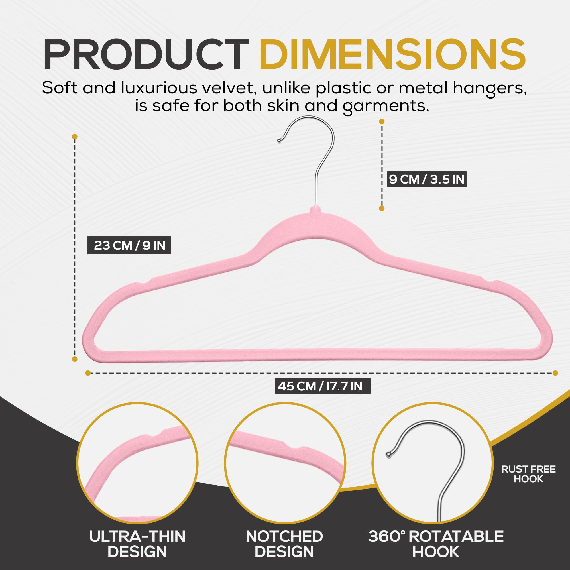 TechZoo velvet hangers ultra-thin design saves closet space