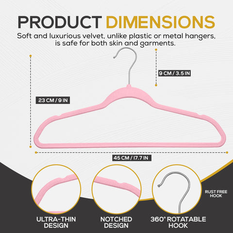 TechZoo velvet hangers ultra-thin design saves closet space