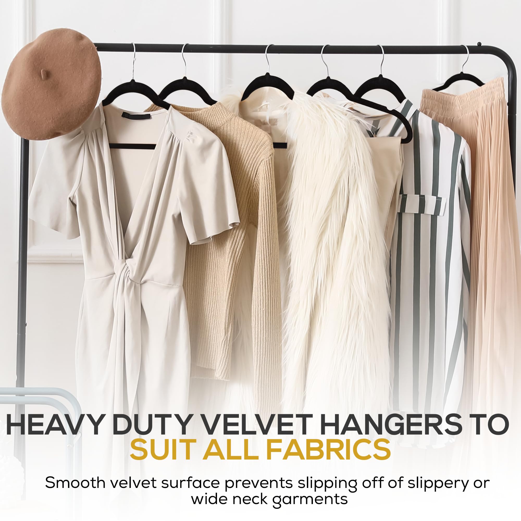 TechZoo space-saving design helps organize crowded closets with slim, durable hangers.
