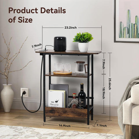 Tedheve end table with bottom drawer keeps daily essentials organized.