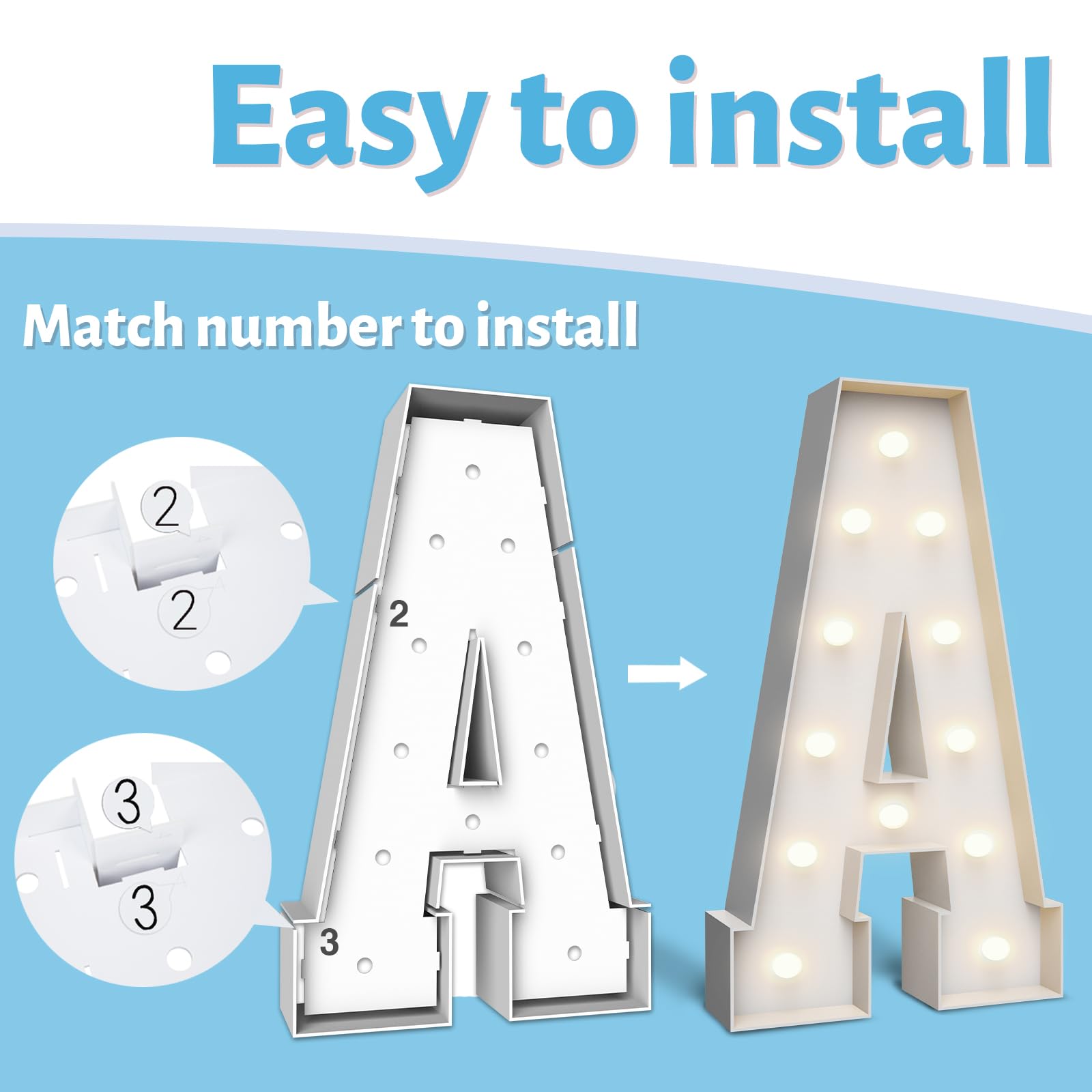 Teebloom 4ft marquee letters C for indoor or outdoor use