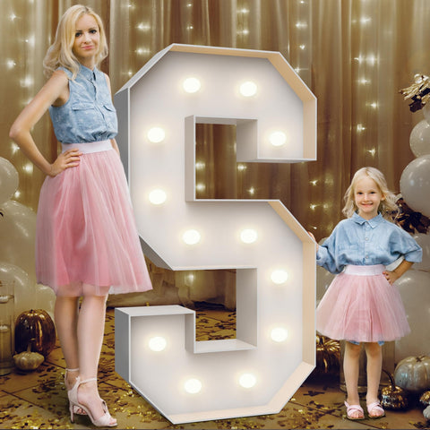Teebloom 4ft marquee S letter glowing for dramatic indoor or outdoor decor.