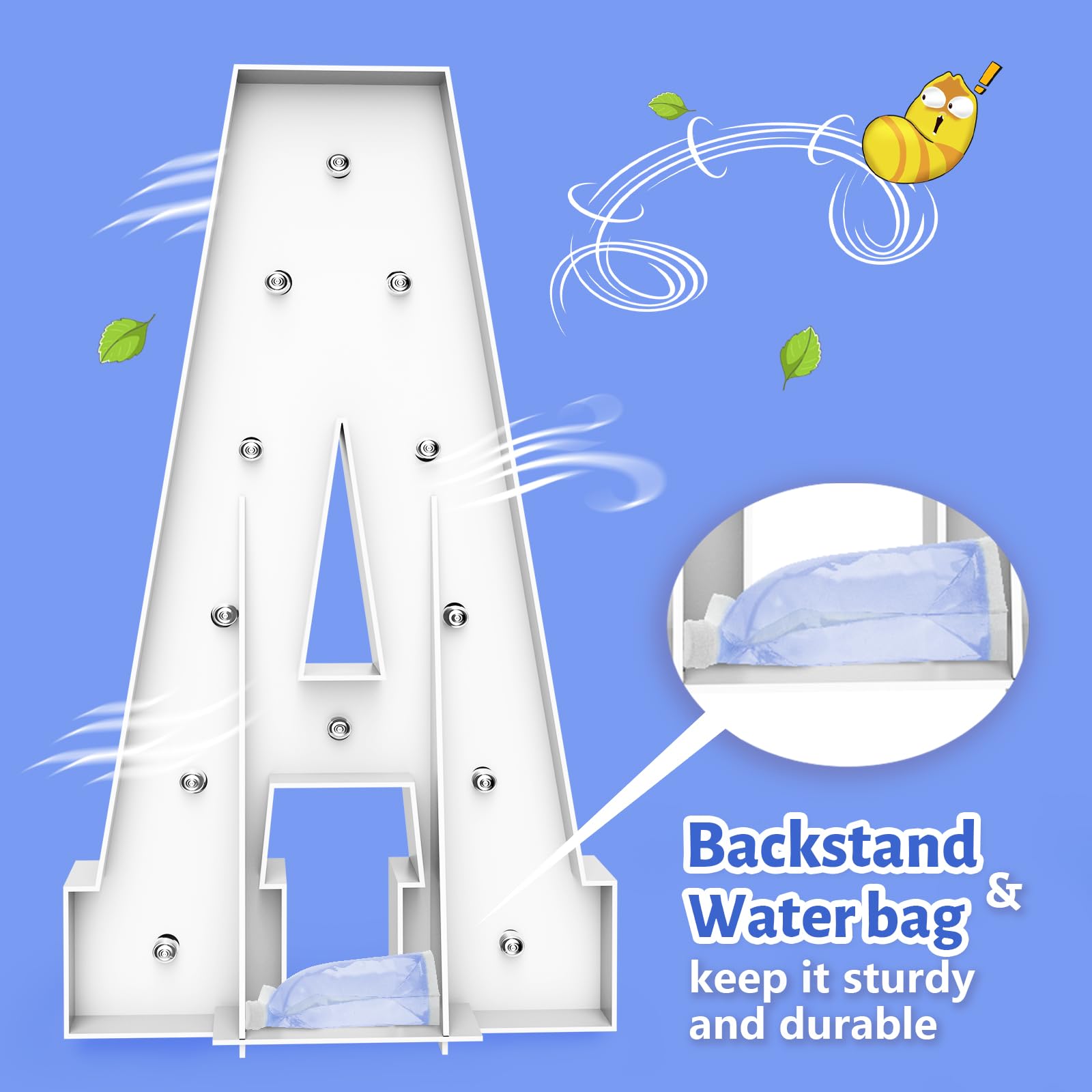 Teebloom high-density foam-board frame provides sturdy, reusable marquee signage.