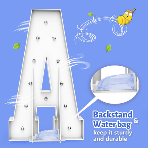 Teebloom high-density foam-board frame provides sturdy, reusable marquee signage.
