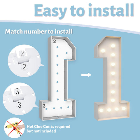 Teebloom pre-cut foam board set helps quick assembly of numbers.