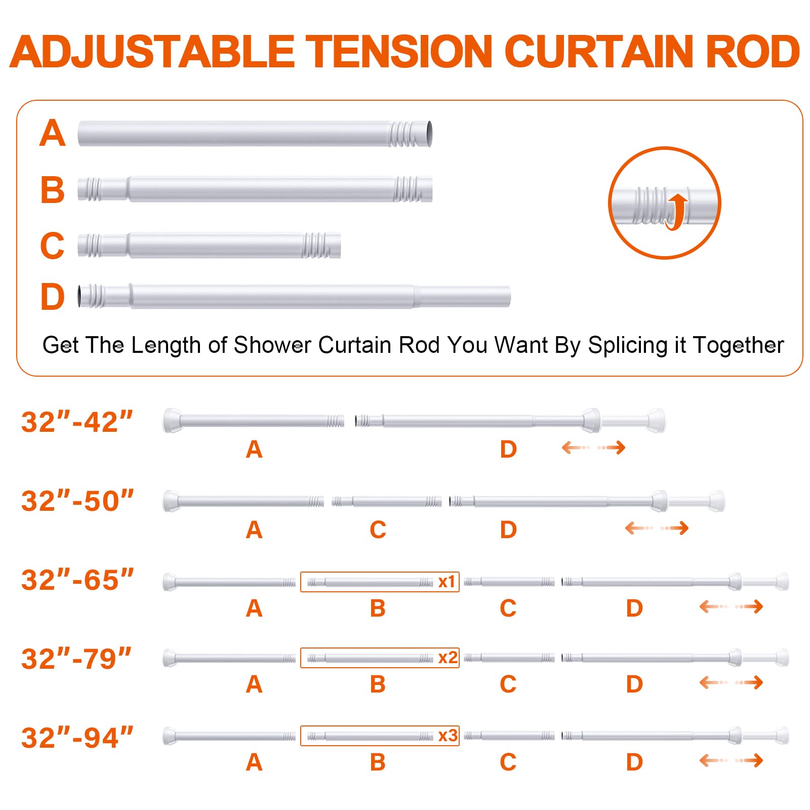 TEECK strong tension supports up to 30 lbs for curtains.