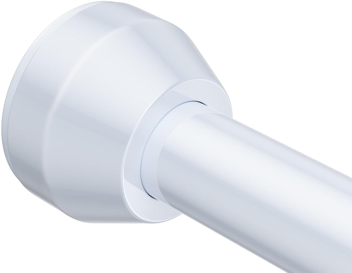 TEECK shower rod 32-79 inch adjustable fits standard bathrooms and prevents sagging.