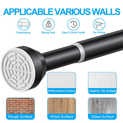 TEECK anti-slip ends grip walls securely for daily use.