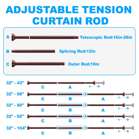 TEECK shower rod is easy to clean and maintain