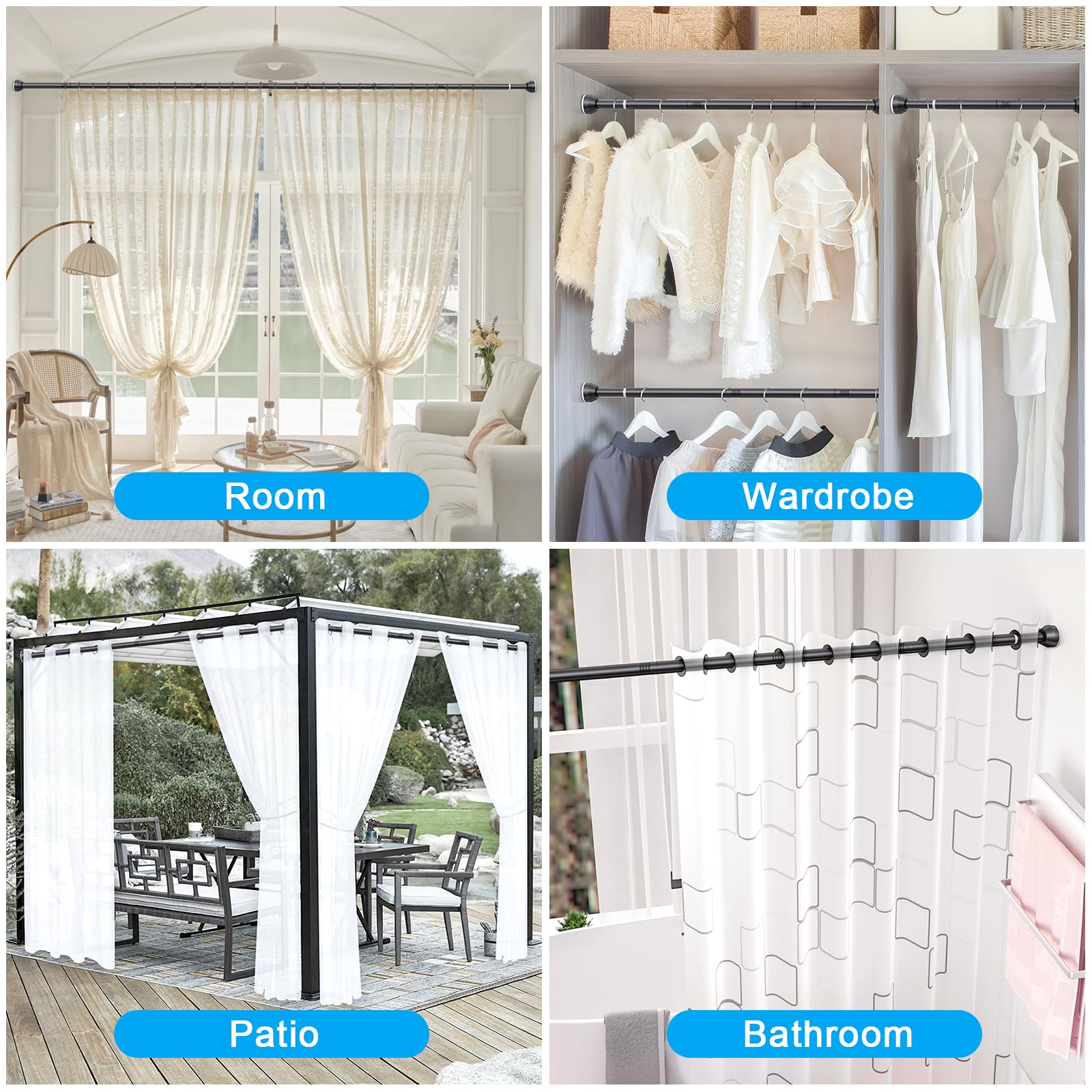 TEECK bathroom setup showcases flexible adjustment for varying stall sizes.