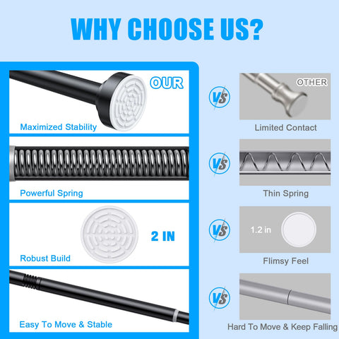 TEECK rod supports heavy fabrics up to 30 pounds