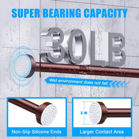 TEECK shower rod simple install requires no tools or drilling
