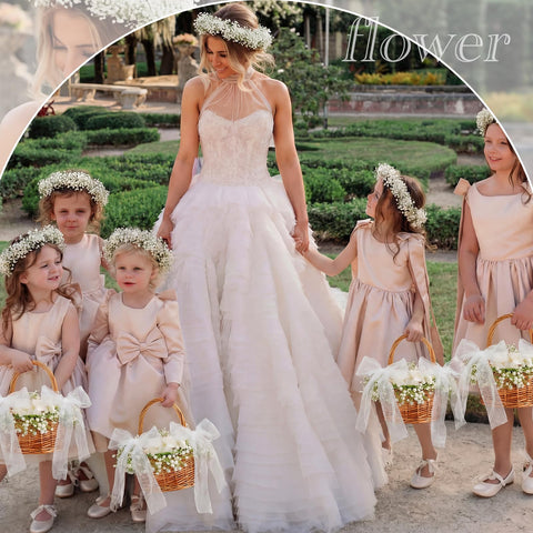 Teecyhooo ivory organza bow, elegant accent on the handle.