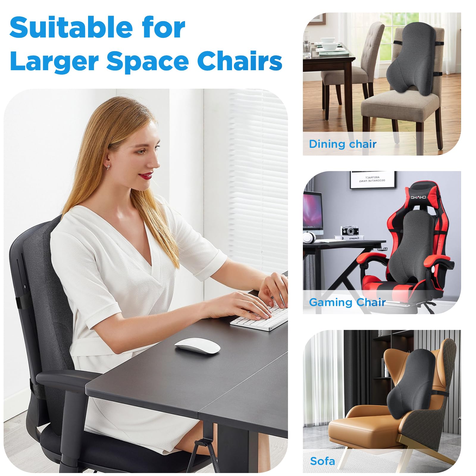 Teemour long-upper-back-area-design adds upper spine support for better posture.