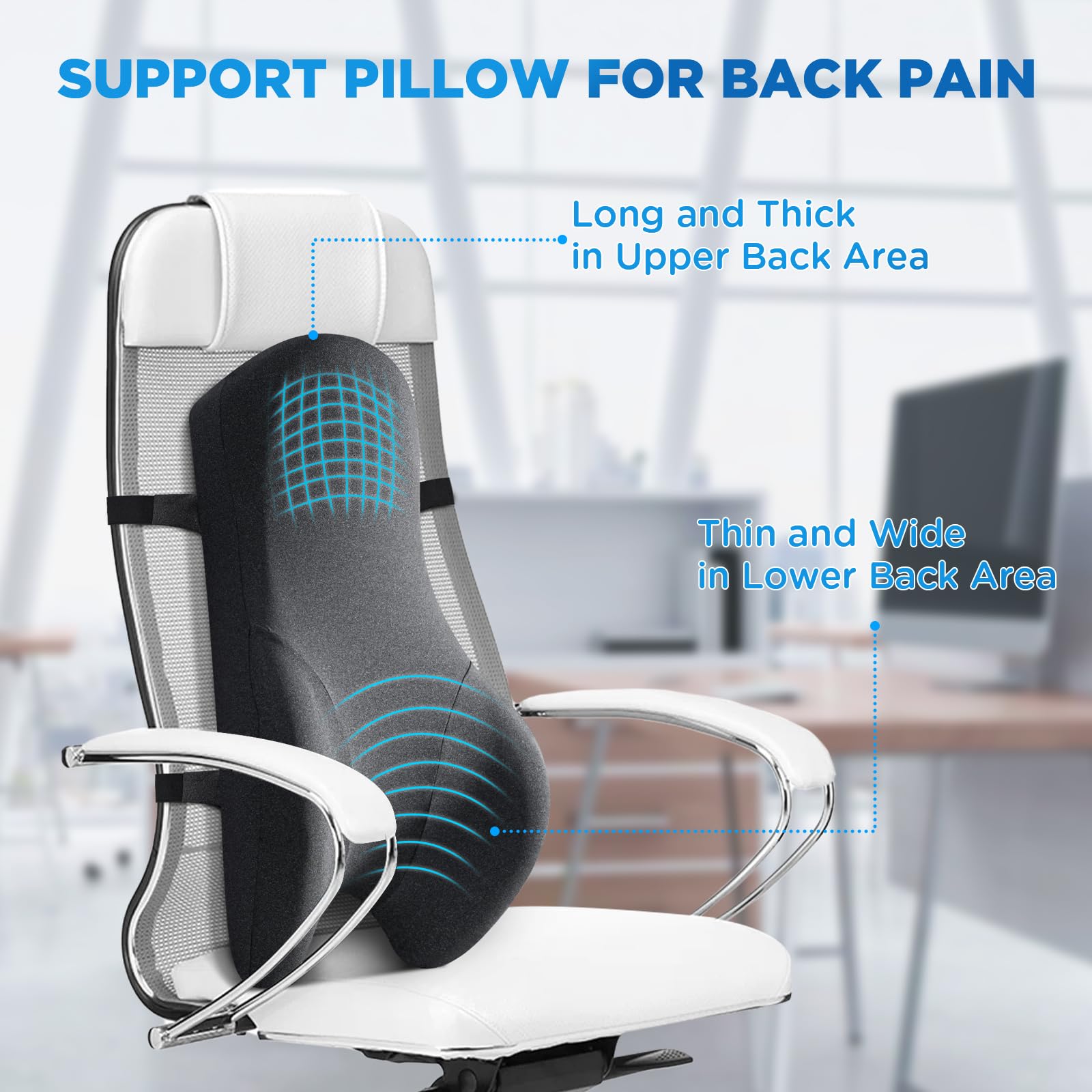 Teemour silk-cover breathable cushion keeps you cool during long sessions.