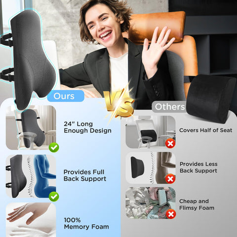 Teemour thin-lower-back-area reduces pressure and chair intrusion.