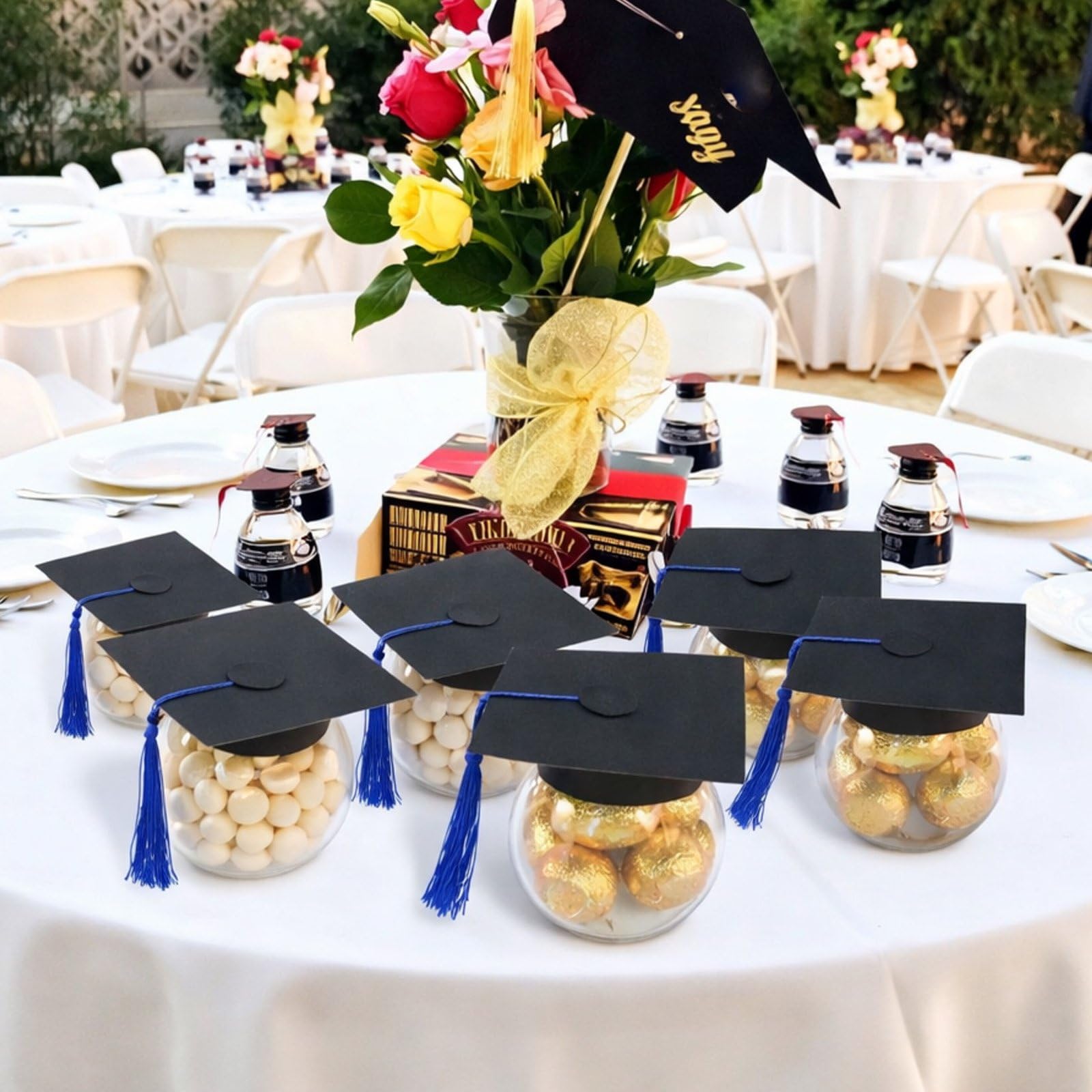Teenyyou diy graduation cap treat box simplifies event table decor.