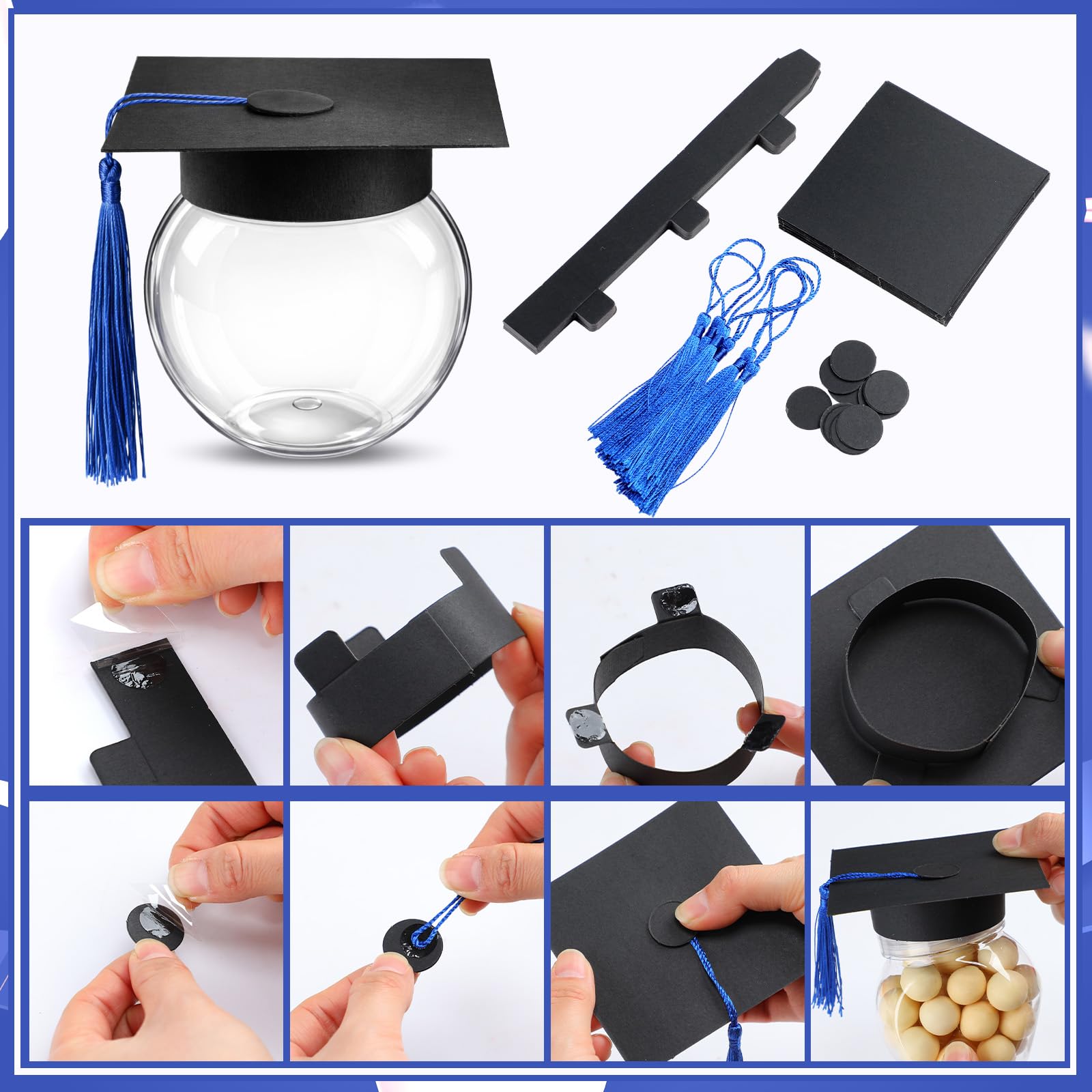 Teenyyou blue cap pack includes 24 jars for bulk gifting.