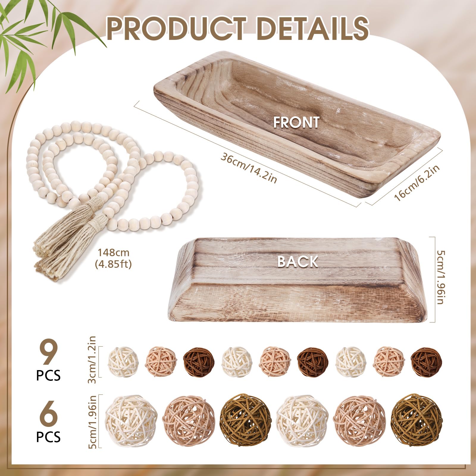 Teenyyou wicker rattan balls in neutral hues add texture to decor.