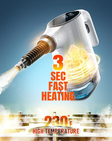 TEEVOGO three-second heat-up delivers instant steam for fast spot cleaning