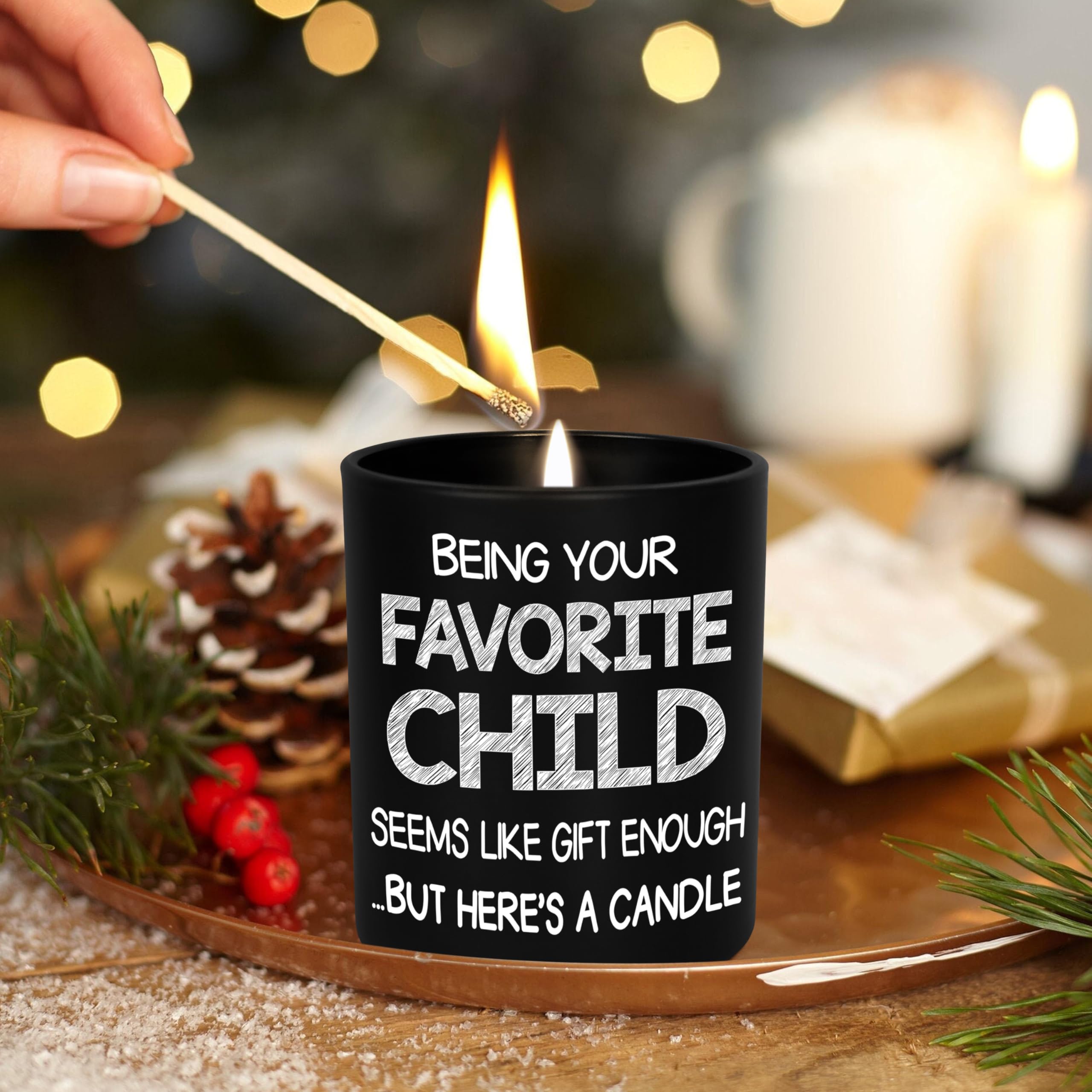 TEEZWONDER Candle on a wooden table creates a warm, inviting ambiance.