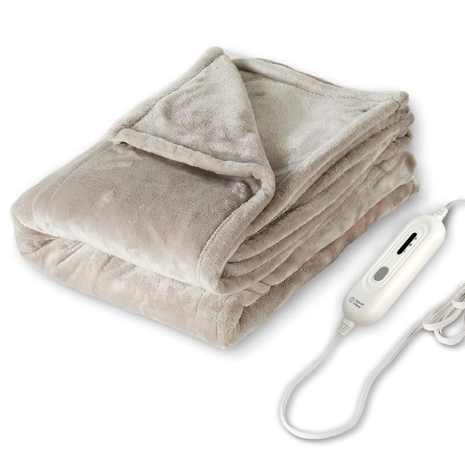 Tefici heated blanket throw on bed for cozy warmth