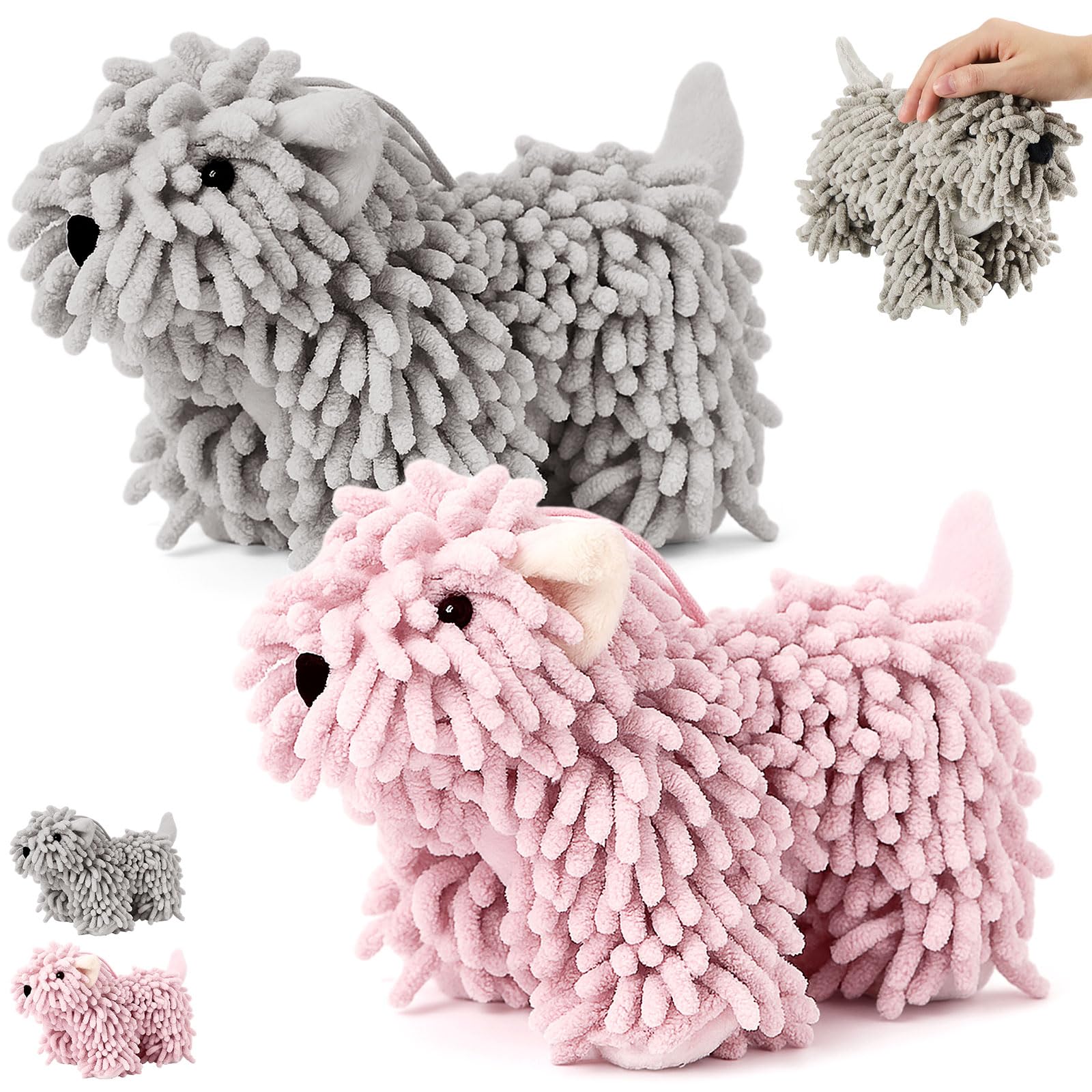 Tegeme dog towel packaging highlight two-pack convenience