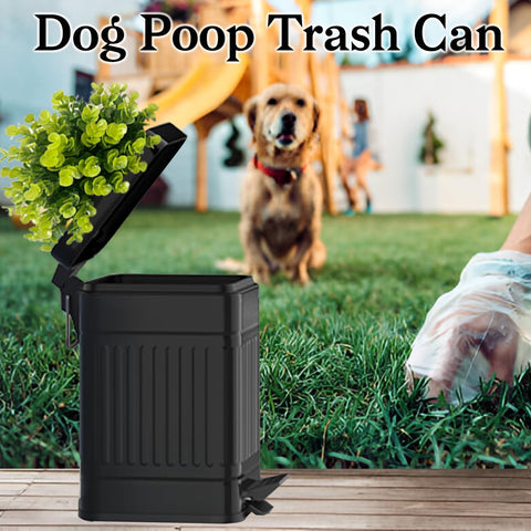 Tegneo sealed lid traps odors from dog waste outdoors.