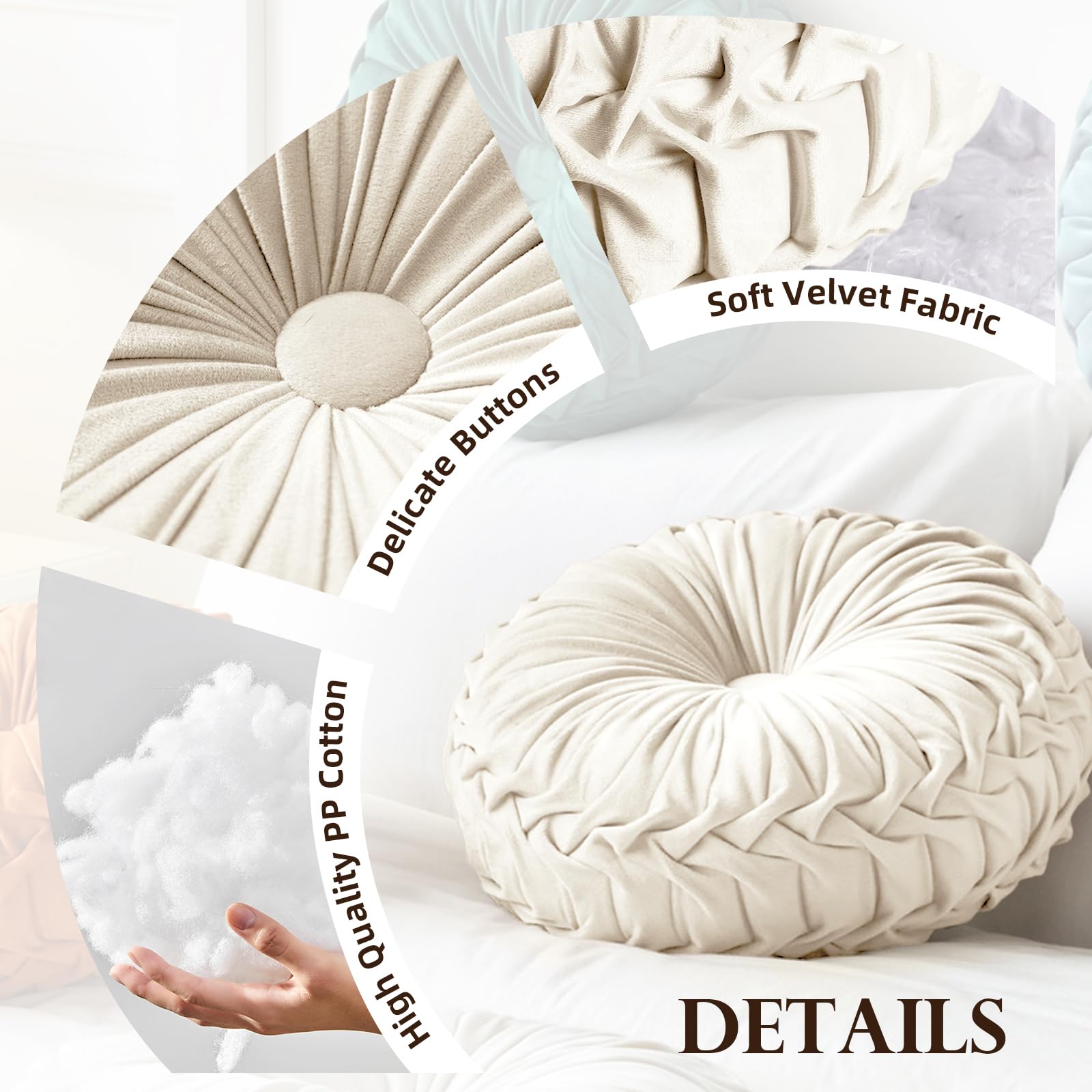 Teieas pillow in a car interior adds a subtle color accent and comfort.